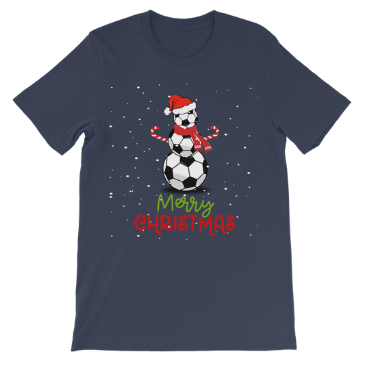 Christmas Football Snowman Kids Unisex T-Shirt