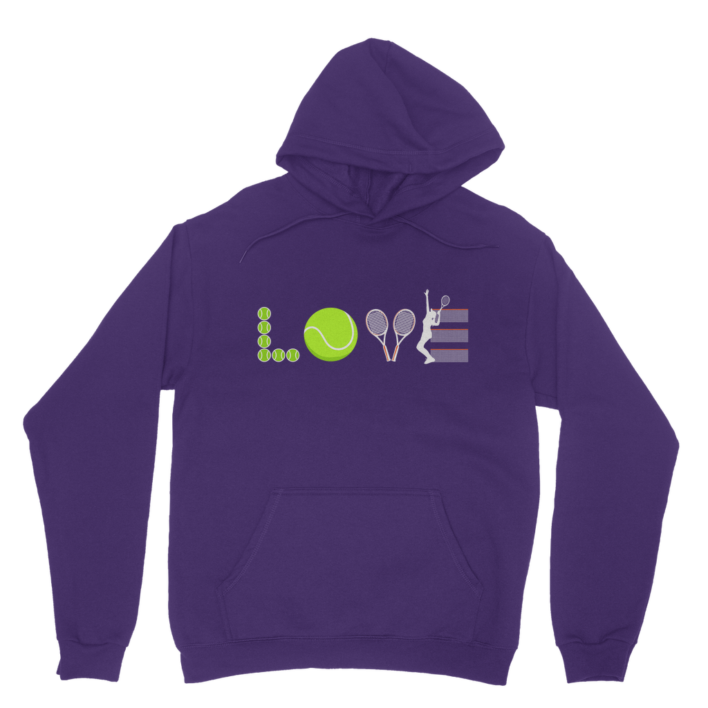 Love Tennis - Women's Printed Pullover Hoodie | Small - 5XL