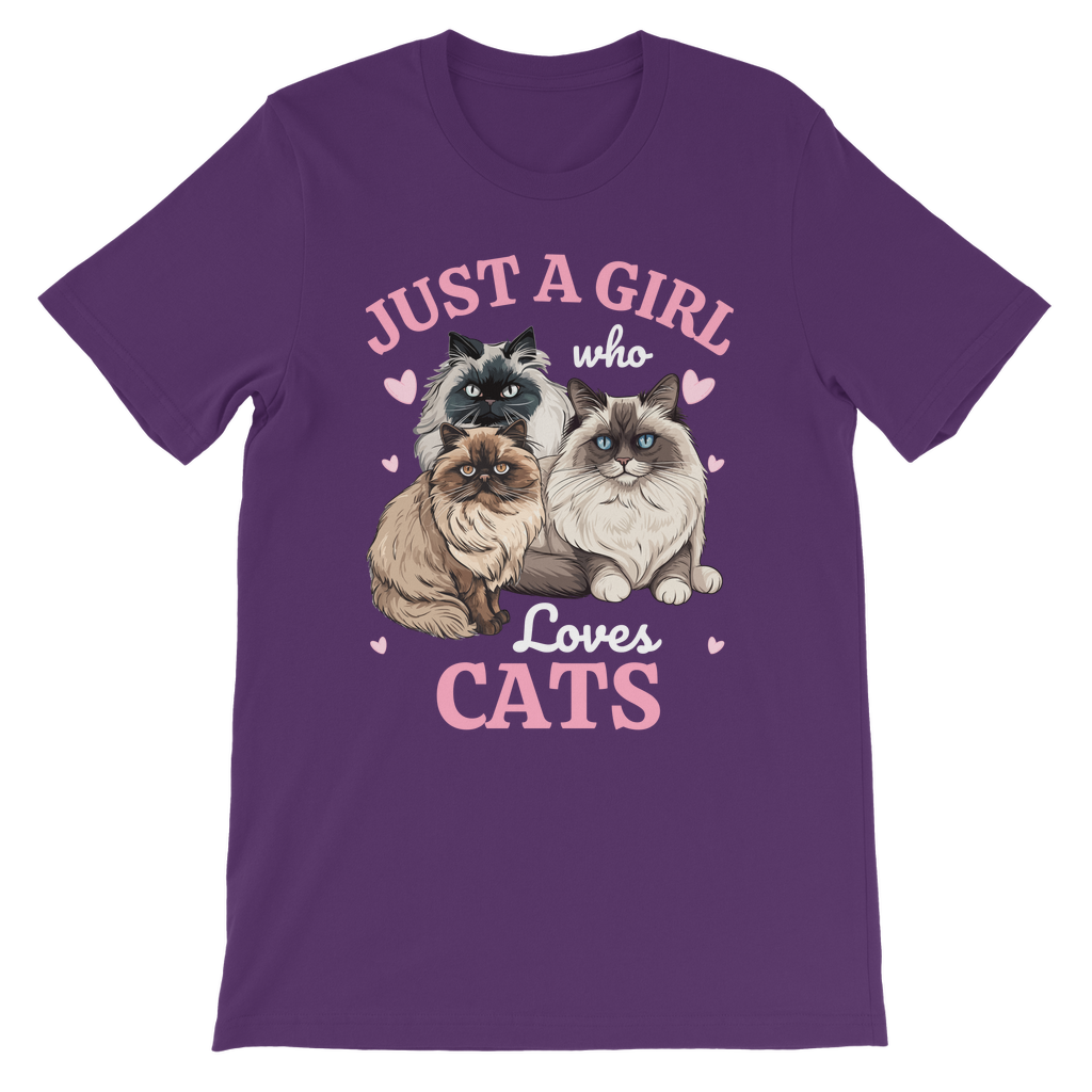 Just a Girl who loves Cats - Girls T-shirt |  3 - 13 years