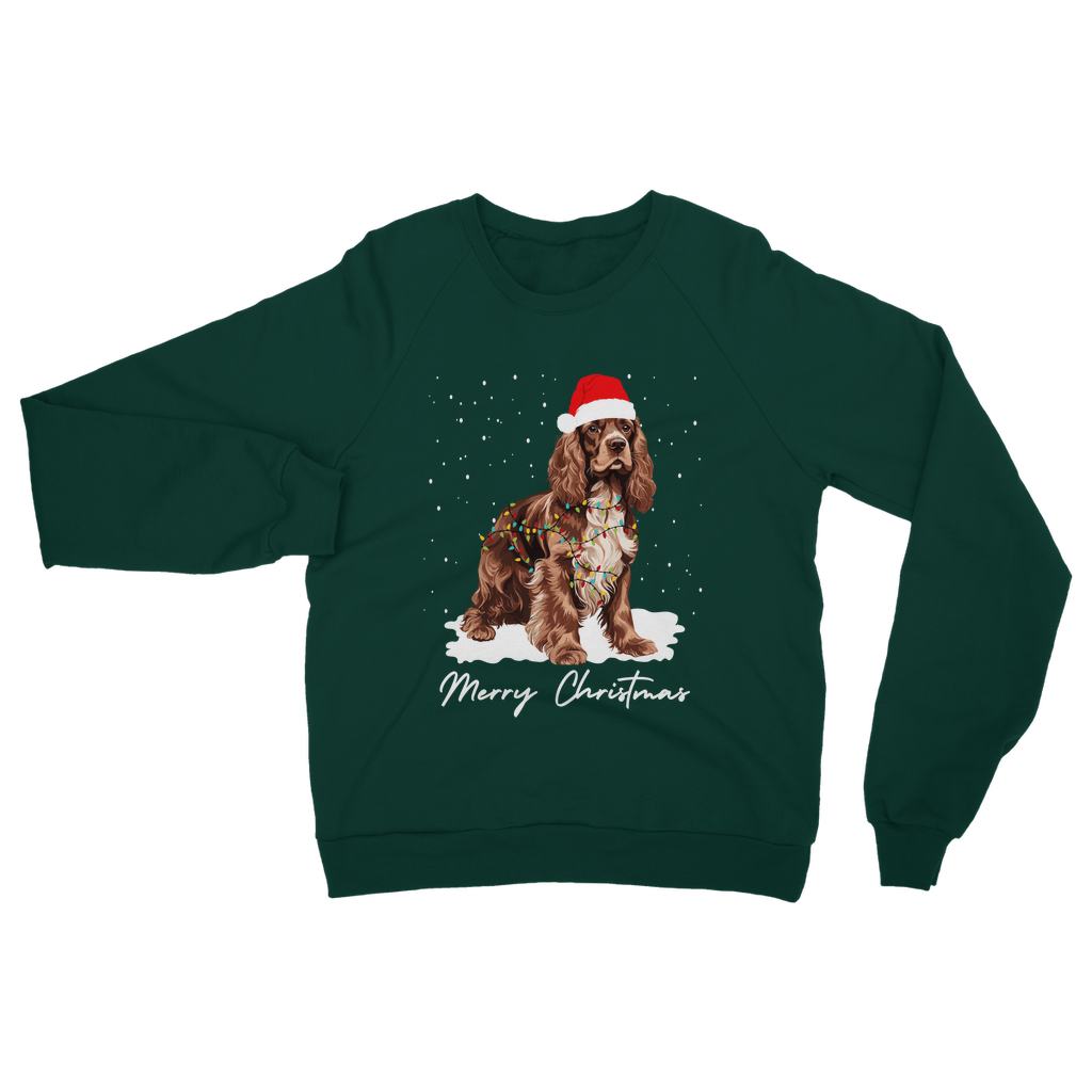 Christmas Brown & White Cocker Spaniel Jumper - Unisex Adults