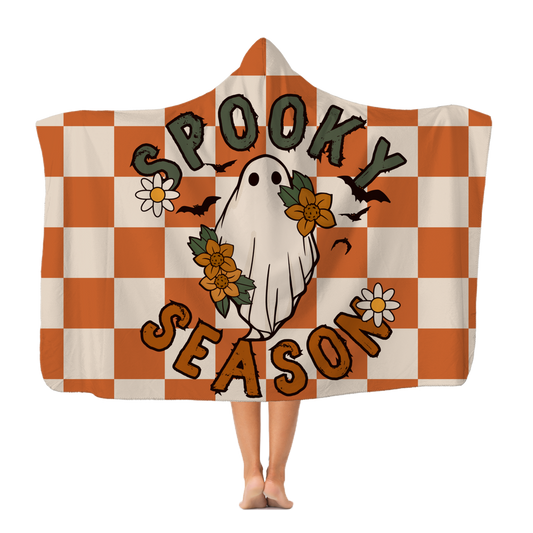Retro Spooky Season - Adults & Kids Premium Hooded Blanket | 2 sizes