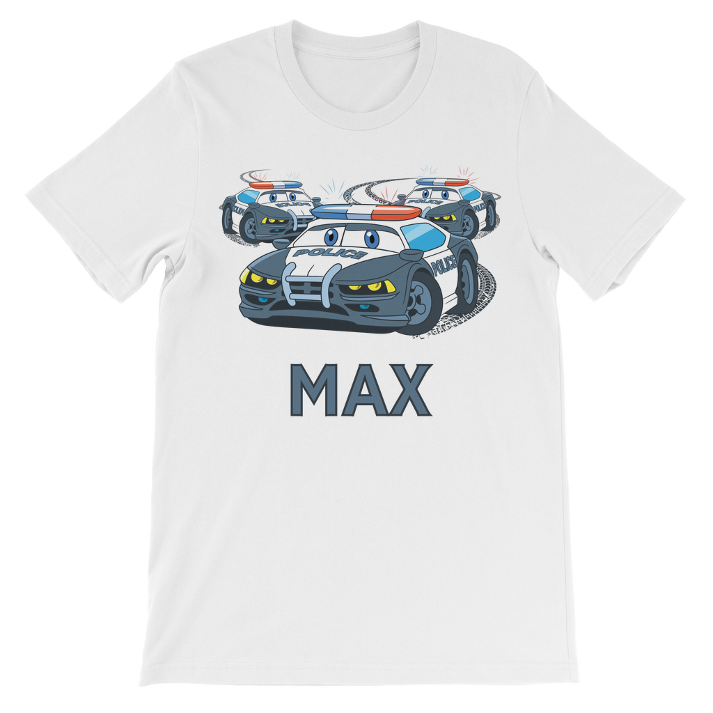 Boys Personalised Police Car Chase T-shirt | 3 - 8 years