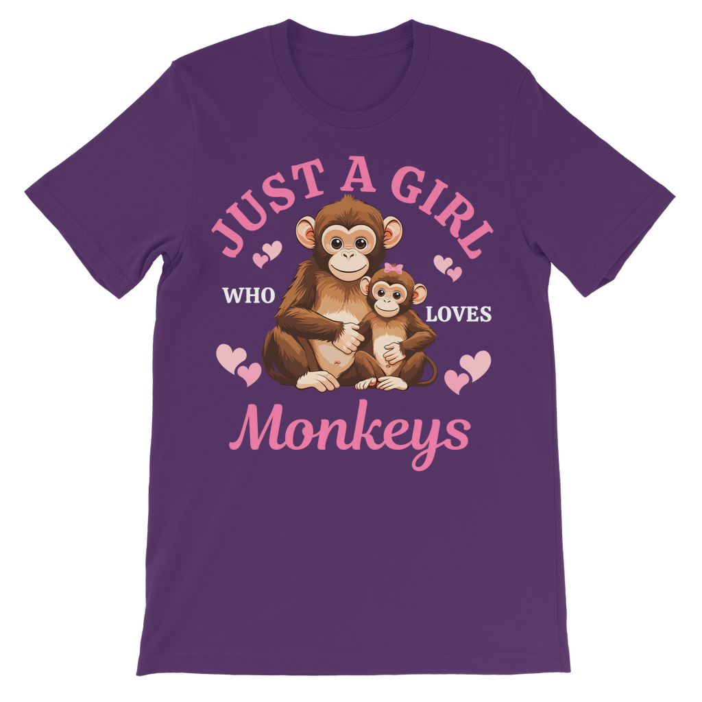 Just A Girl Who Loves Monkeys T-shirt | 3 - 13 years