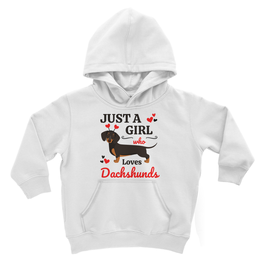 Just a Girl who loves Dachshunds - Girls Pullover Hoodie