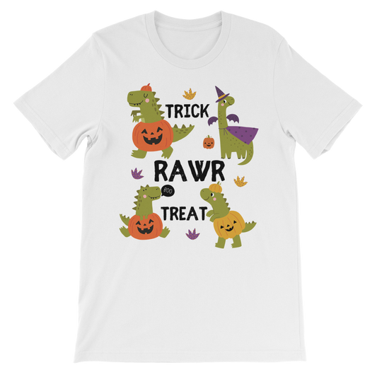TRICK 'RAWR' TREAT - Kids Halloween Dinosaur T-shirt | 1 - 8 years