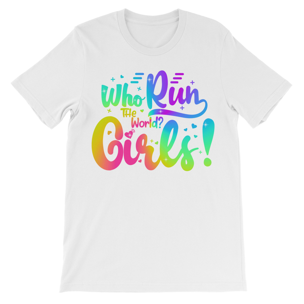 Who Run the World... Girls! Rainbow Printed Kids T-shirt