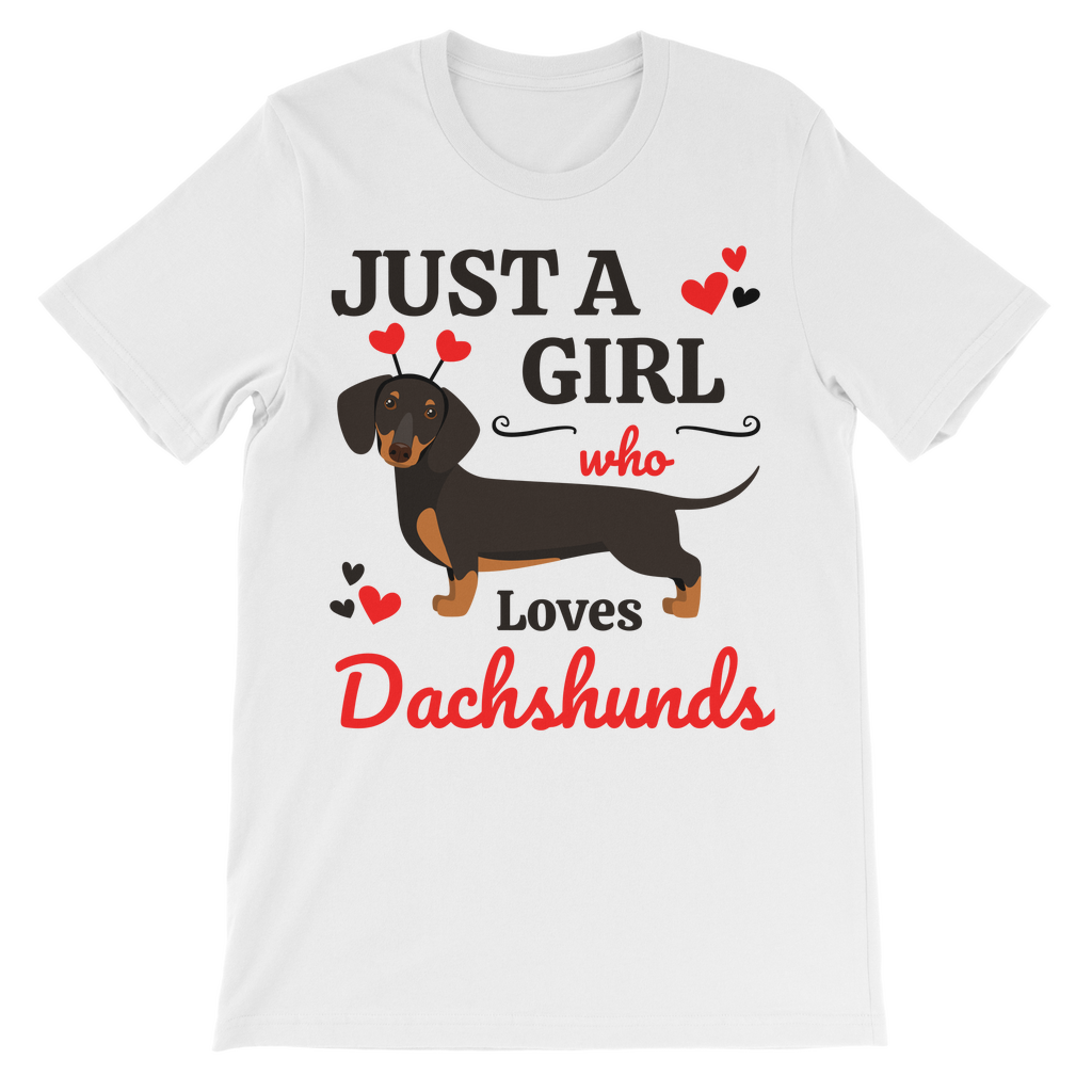 "Just A Girl Who Loves Dachshunds" Kids T-shirt | 3 - 13 years