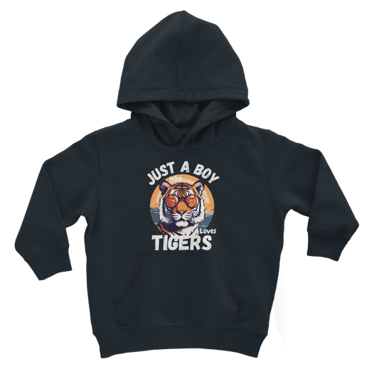 Just a Boy who loves Tigers  - Kids Pullover Hoodie