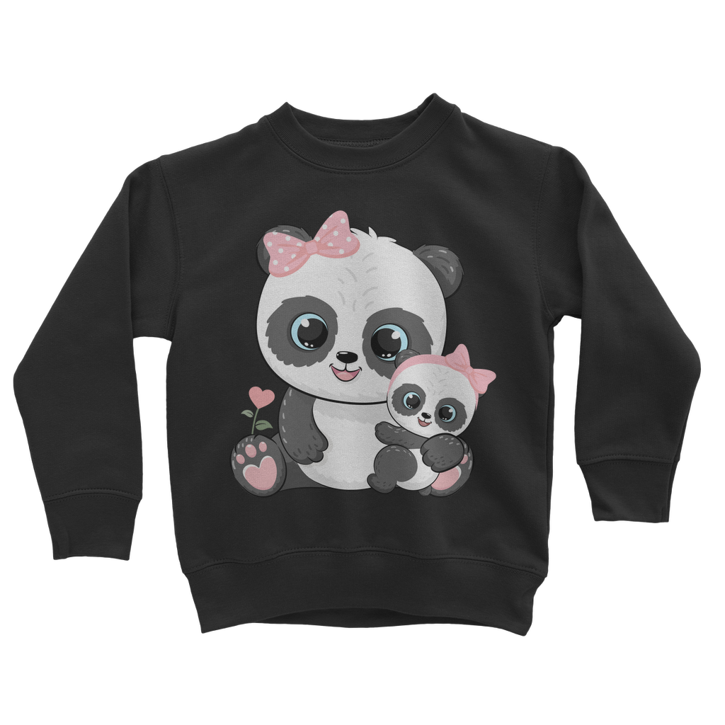 Mum & Baby Pandas - Girls Sweatshirt | 3 - 8 years