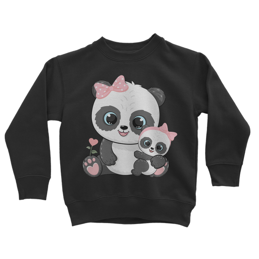 Mum & Baby Pandas - Girls Sweatshirt | 3 - 8 years