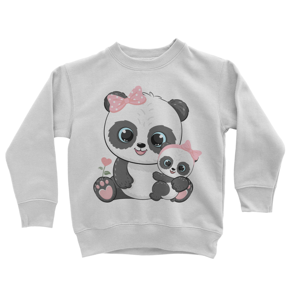 Mum & Baby Pandas - Girls Sweatshirt | 3 - 8 years