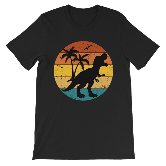 Retro Sunset T-rex  - Kids Cotton T-shirt