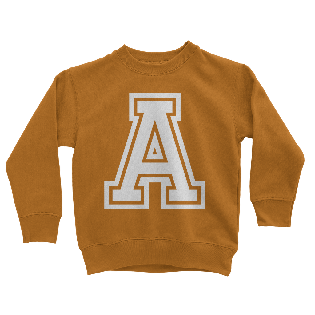 Big Letter A-Z Boys Custom College Initial Personalised Sweatshirt | 3 - 13 years
