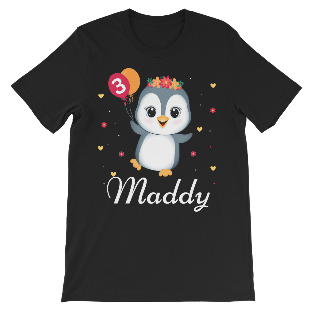 Girls Birthday Penguin T-shirt | 3 - 11 years