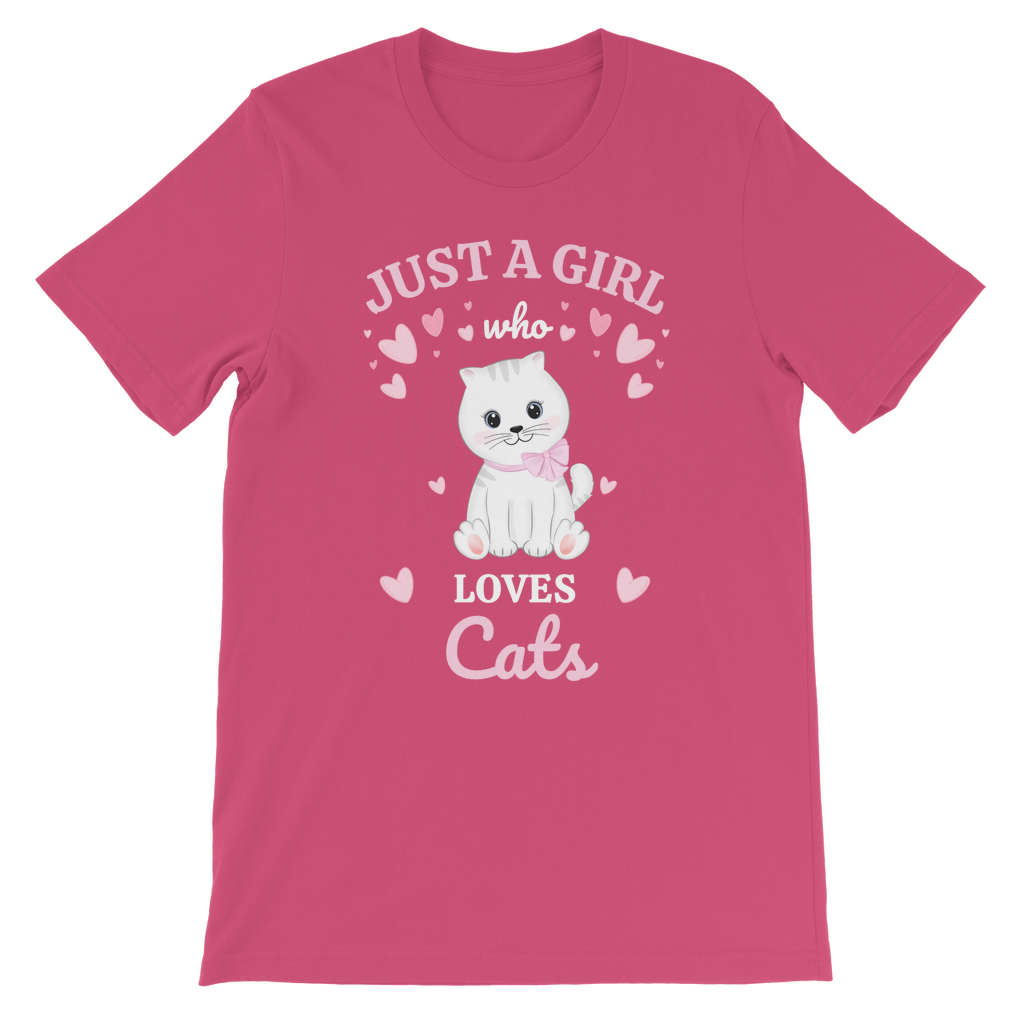 Just a Girl Who Loves Cats - Kids Printed T-shirt