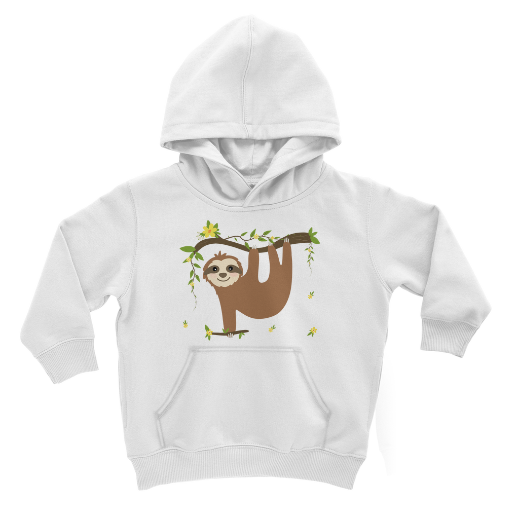 Girls Pretty Sloth Pullover Hoodie | 3 - 13 years