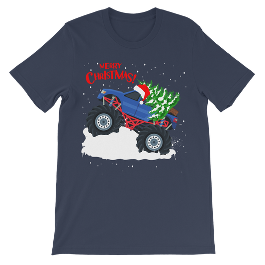 Festive Monster Truck -  Kids Christmas T-shirt