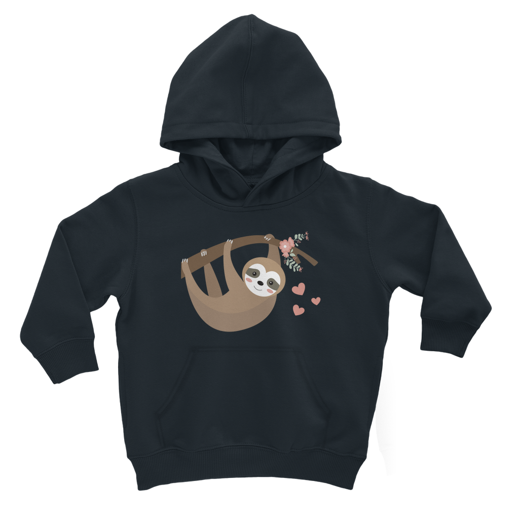 Girls Cute Sloth Pullover Hoodie