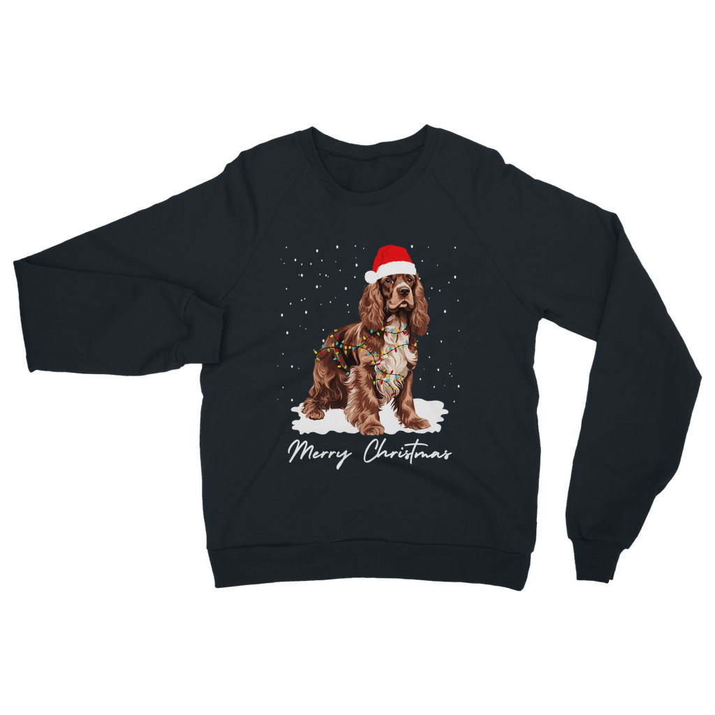 Christmas Brown & White Cocker Spaniel Jumper - Unisex Adults