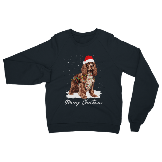 Christmas Brown & White Cocker Spaniel Jumper - Unisex Adults