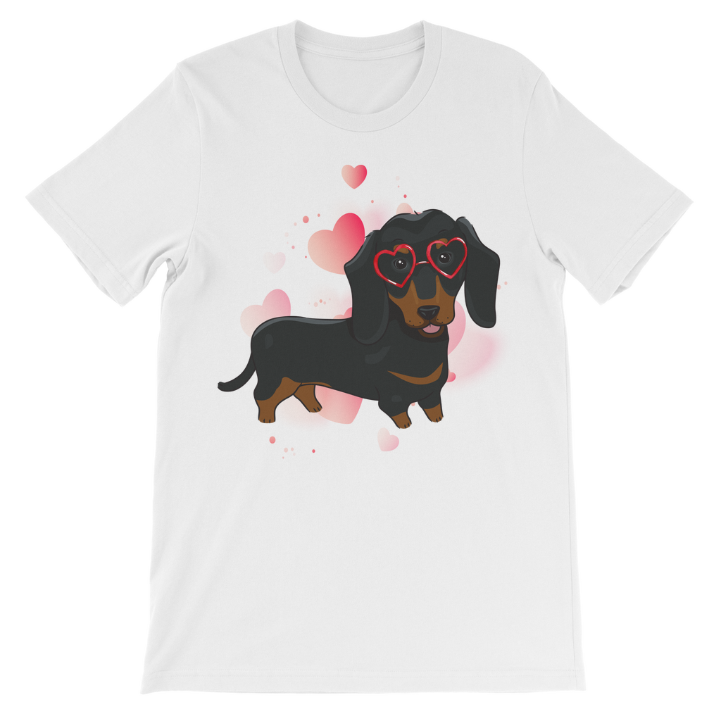 Dachshund & Hearts - Girls T-shirt | 3 - 13 yrs