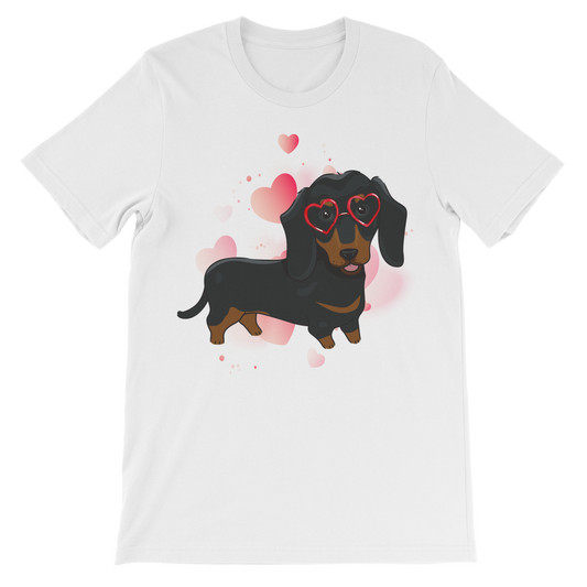 Dachshund & Hearts - Girls T-shirt | 3 - 13 yrs