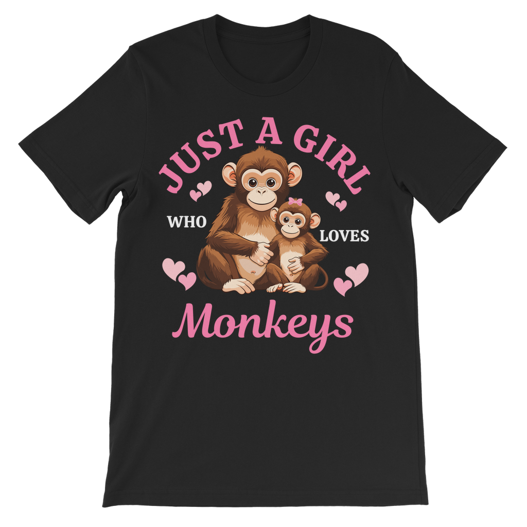 Just A Girl Who Loves Monkeys T-shirt | 3 - 13 years