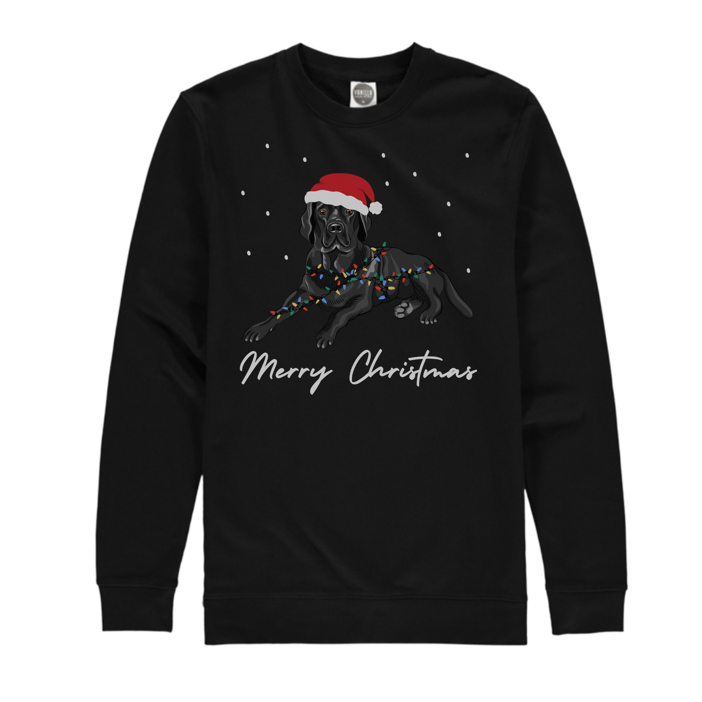 Festive Labrador  - Unisex Adults Organic Cotton Christmas Sweatshirt