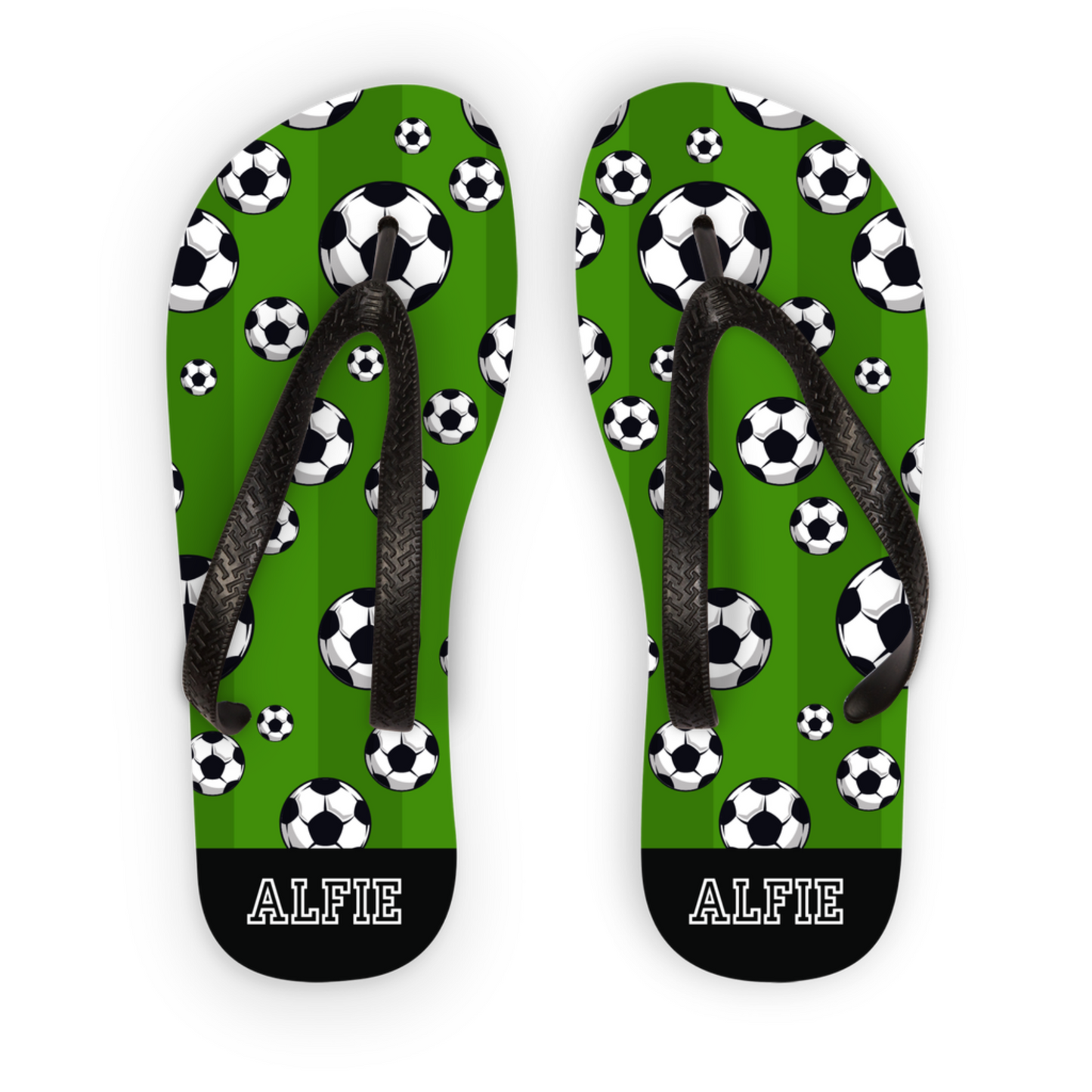 Adults & Kids Personalised Football Flip Flops