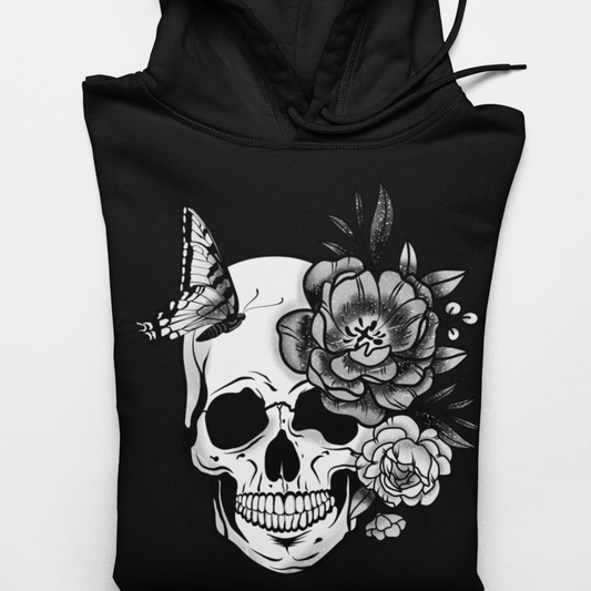 Women's Butterfly Skull Hoodie | S - 5XL