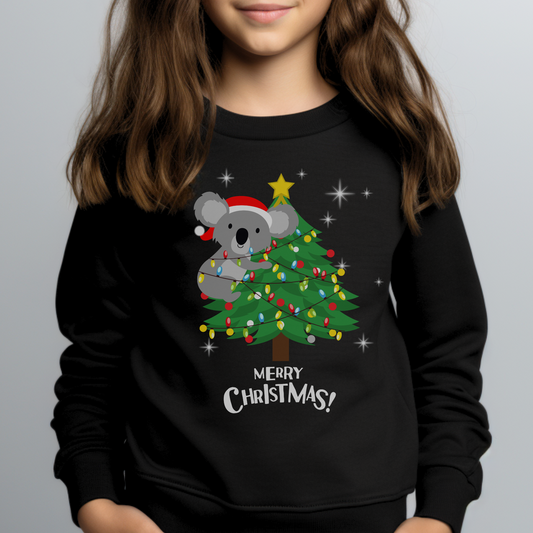 Kids Funny Koala Christmas Sweatshirt