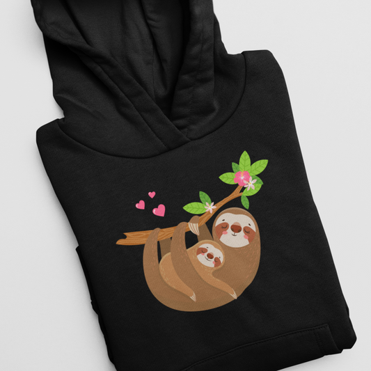 Mum & Baby Sloths - Kids Sloth Pullover Hoodie