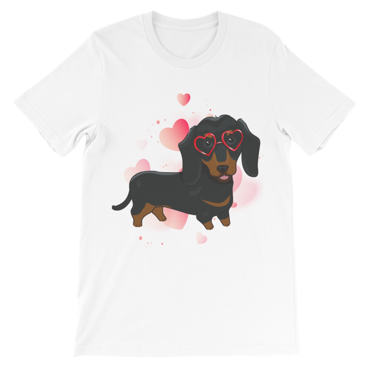 Dachshund & Hearts - Girls T-shirt | 3 - 13 yrs