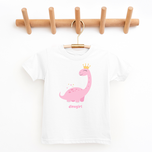 Pink Dinosaur Princess - Girls T-shirt | 1 - 6 years