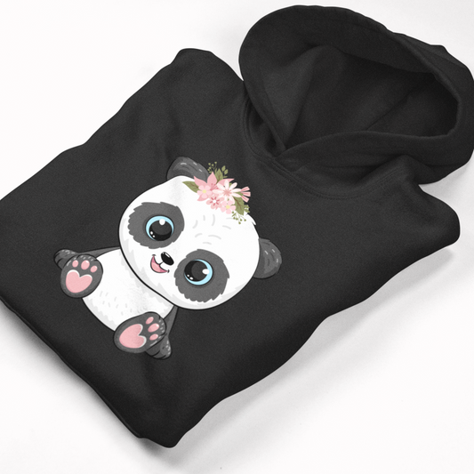 Girls Floral Panda Hoodie | 3 - 13 years