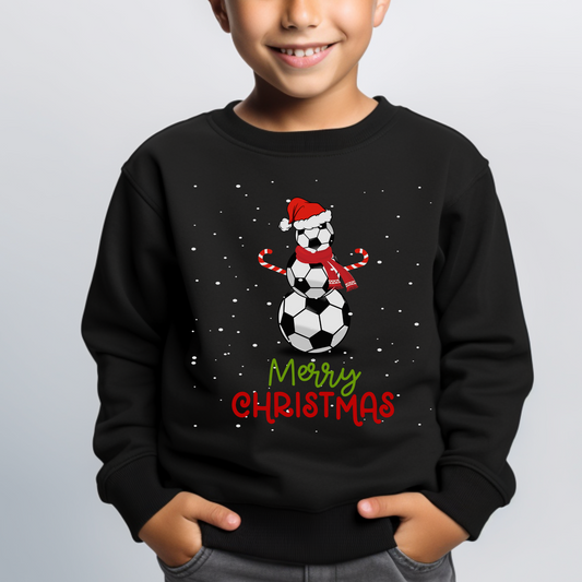 Kids Christmas Football Snowman Sweatshirt Jumper | 3 - 13 years