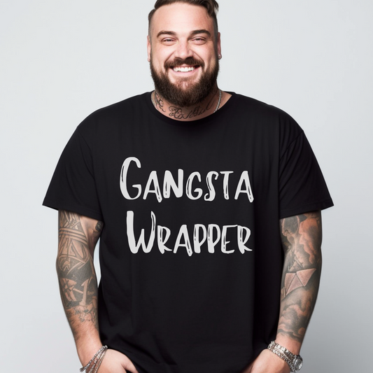 Gangsta Wrapper  - Unisex Adults Novelty Christmas T-Shirt