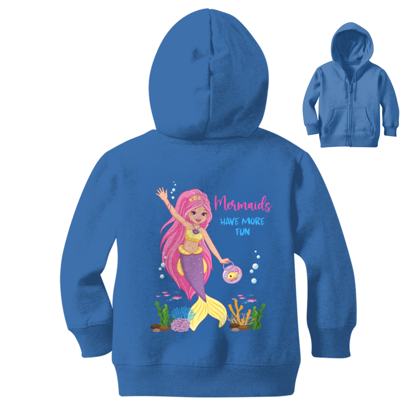 Mermaids Have More Fun  - Girls Zip Hoodie