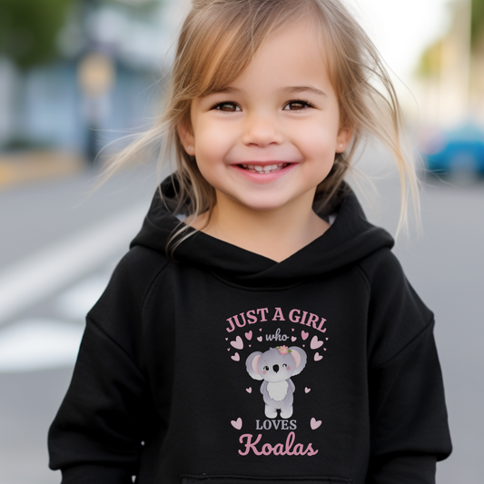 Just a Girl Who Loves Koalas - Girls Koala Hoodie