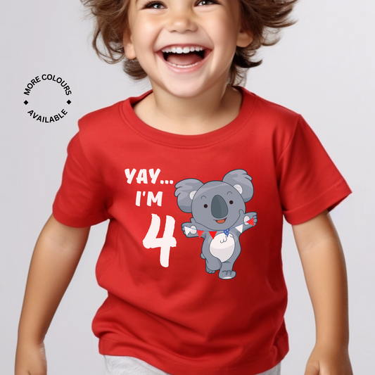 Kids Aussie Koala Birthday T-shirt | 3 - 13 years