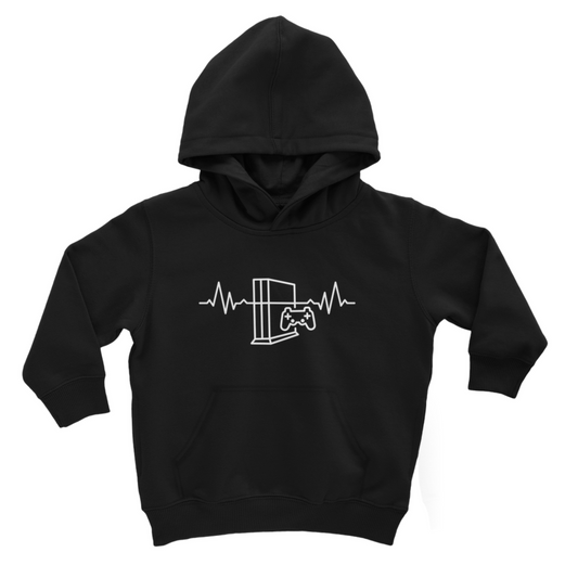 Kids & Teens 'Gaming Heartbeat' Printed Pullover Hoodie