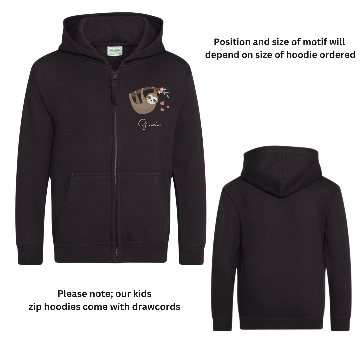 Girls sloth hoodie sale