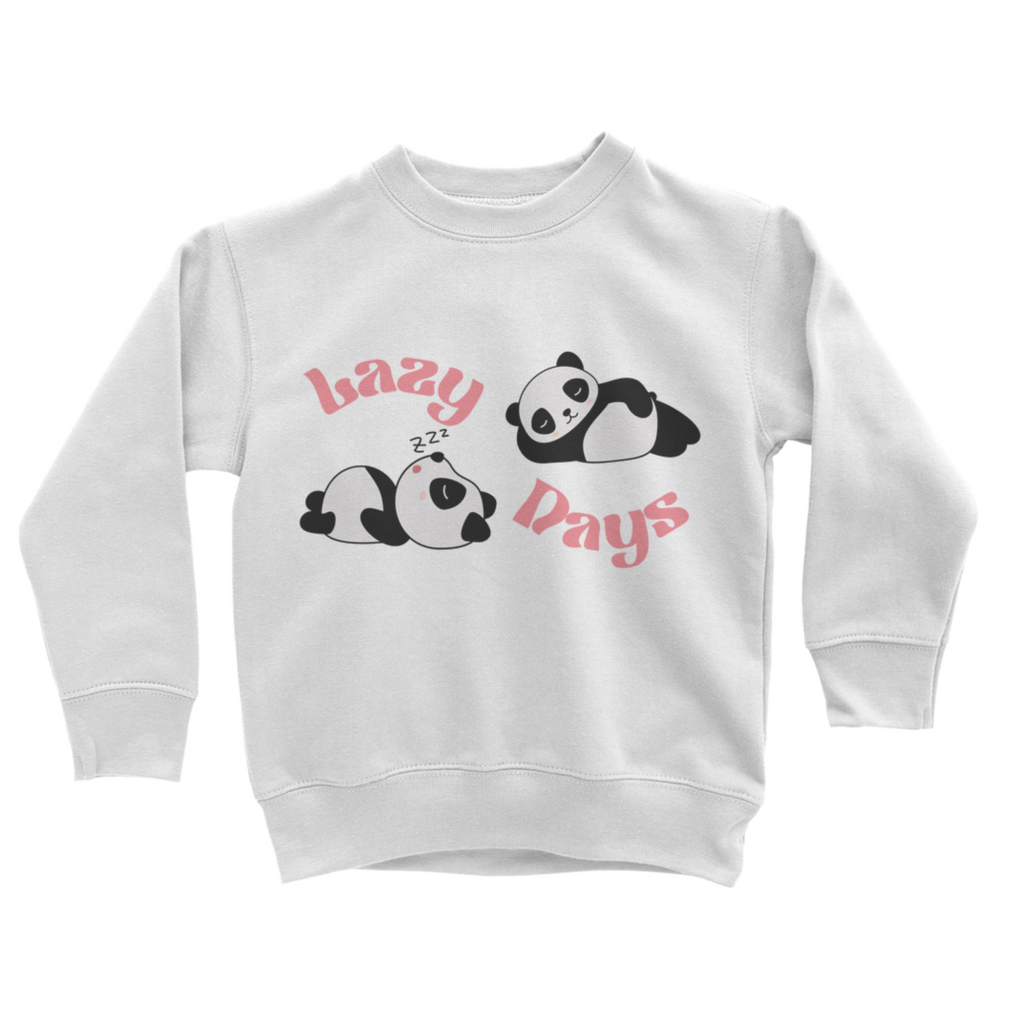 Lazy Days Girls Panda Sweatshirt Jumper Peachy Finders UK PeachyFinders