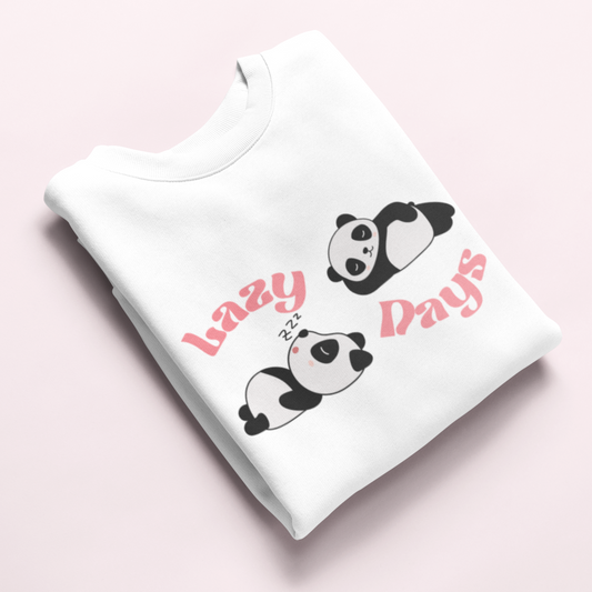 Lazy Days - Girls Panda Sweatshirt Jumper | 3 - 13 years