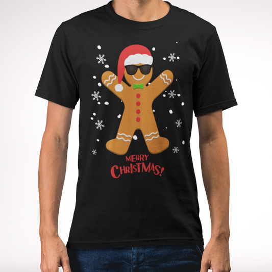 Cool Gingerbread Man Christmas T-shirt | Unisex Adults