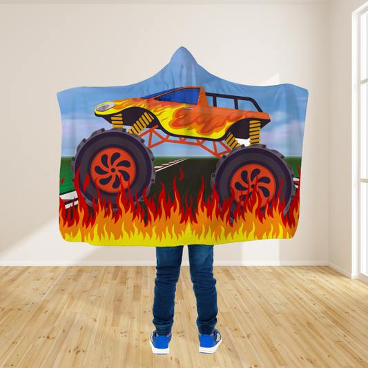 Monster Truck Hooded Blanket | 2 Sizes