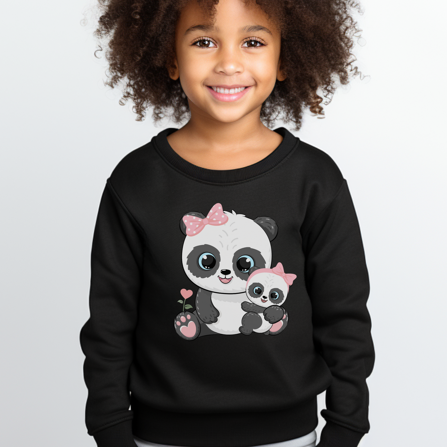 Mum & Baby Pandas - Girls Sweatshirt | 3 - 8 years