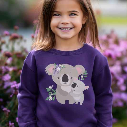 Girls Mummy & Baby Koala Sweatshirt | 3 - 13 years