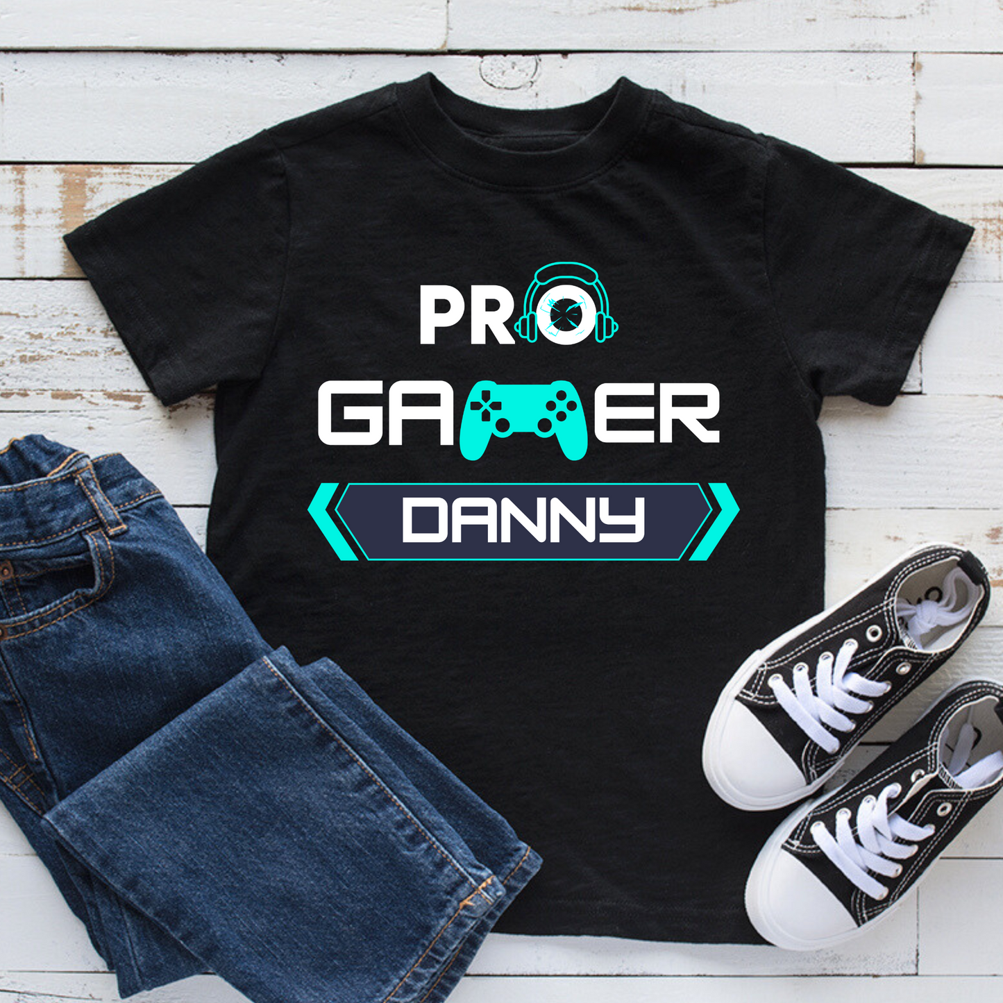 Kids Personalised Pro Gamer T-shirt