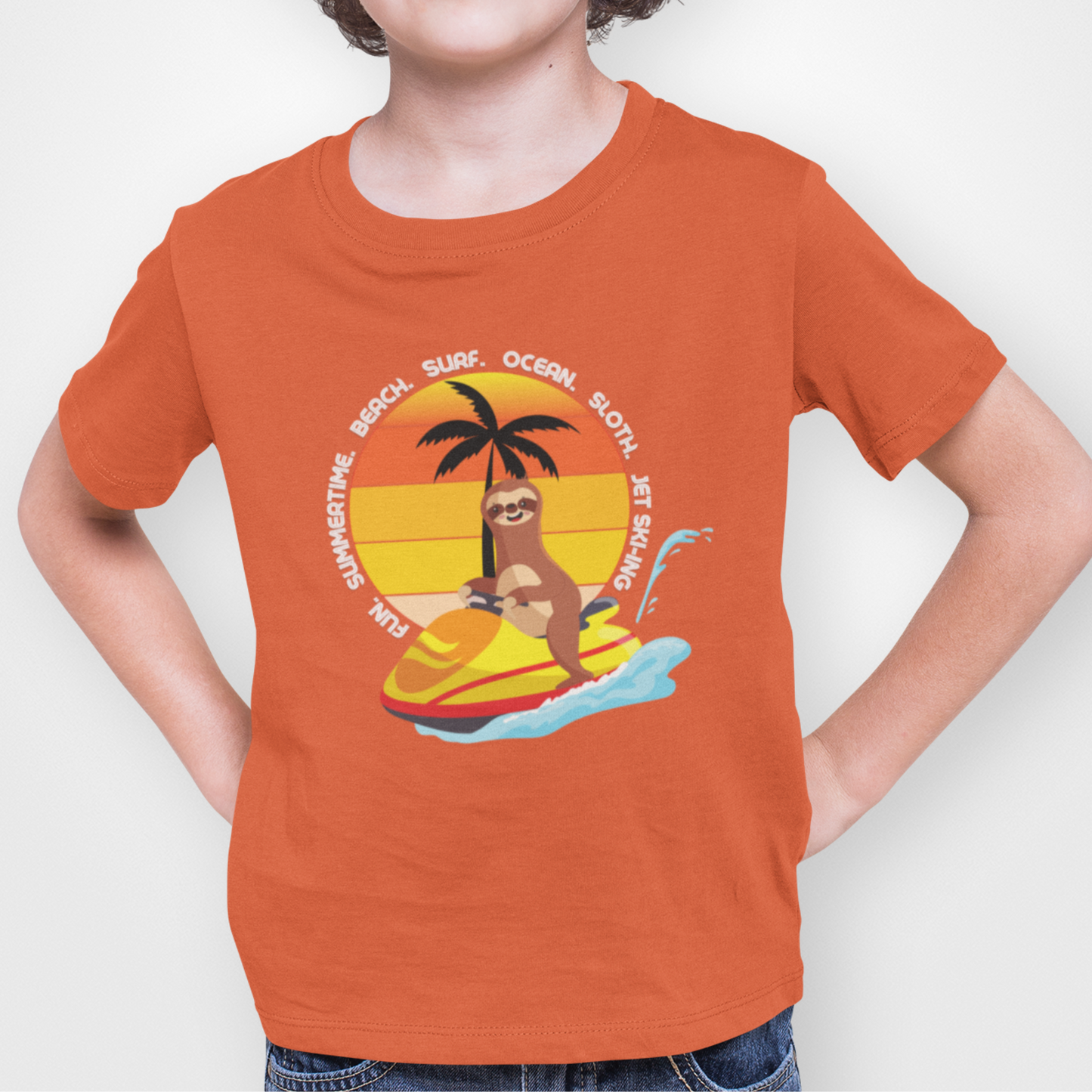 Kids Summer Sloth T-shirt | 3 - 13 years